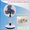Rechargeable Table Fan with LED Light & Timer